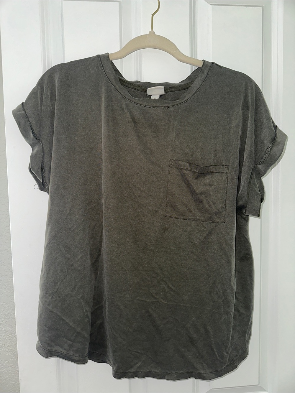 Washed Olive Green Pocket Tee 🫒